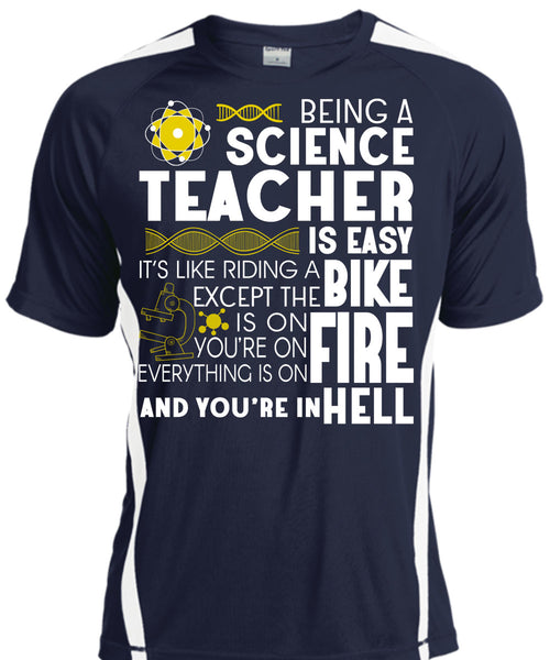 Being A Science Teacher Is Easy T Shirt, It's Like Riding A Bike T Shirt, Cool Shirt