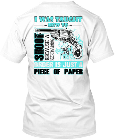 A black t-shirt with the shopify logo