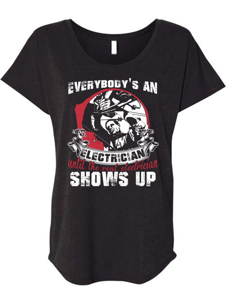A black t-shirt with the shopify logo