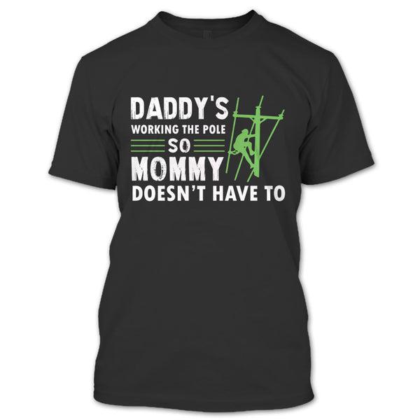 A black t-shirt with the shopify logo