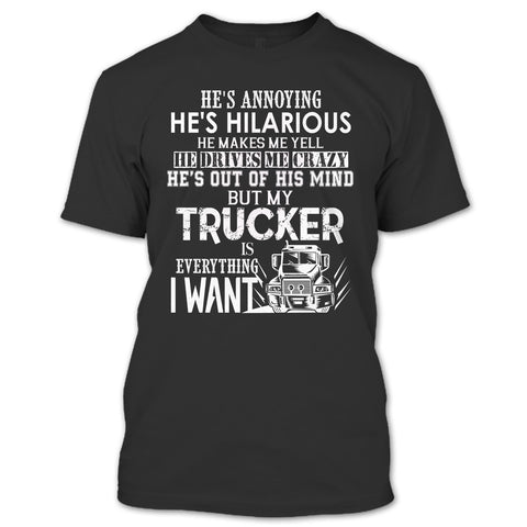 A black t-shirt with the shopify logo