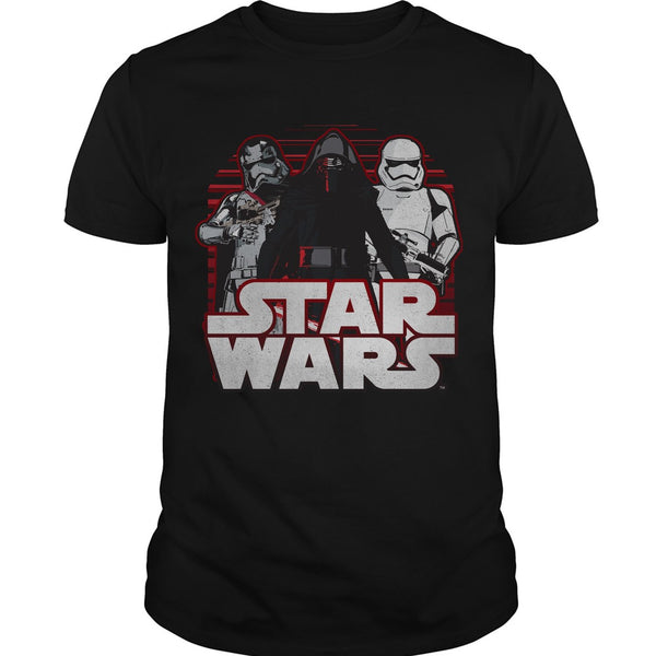 A black t-shirt with the shopify logo