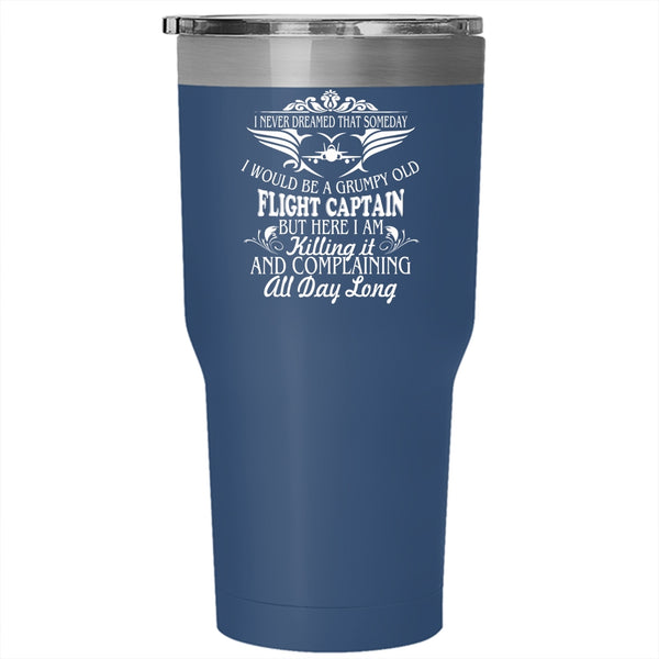 I Would Be A Grumpy Old Flight Captain Tumbler, Cool Grandpas Mug