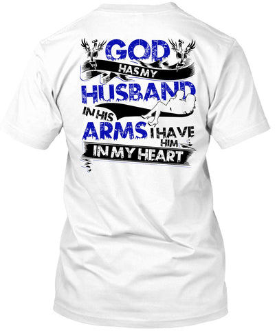 A black t-shirt with the shopify logo