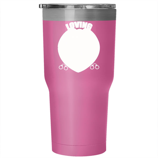 Loving My Police Officer is Not Just A Phase Tumbler 30 oz Stainless Steel, Cute Police Officer Travel Mug
