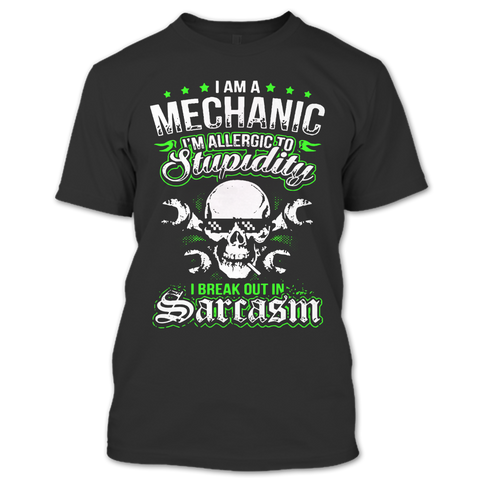 A black t-shirt with the shopify logo