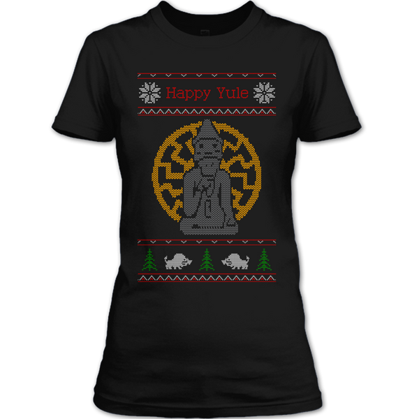 A black t-shirt with the shopify logo