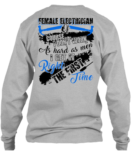 Female Electrician Of Course T Shirt, I Love Electrician T Shirt