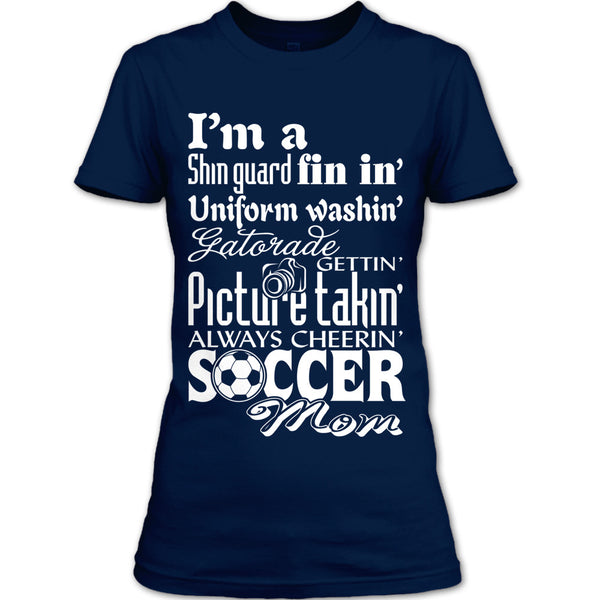 A black t-shirt with the shopify logo