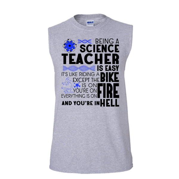 Being A Science Teacher T Shirt, Science Teacher T Shirt, Awesome t-shirts (Men's Cotton Sleeveless)
