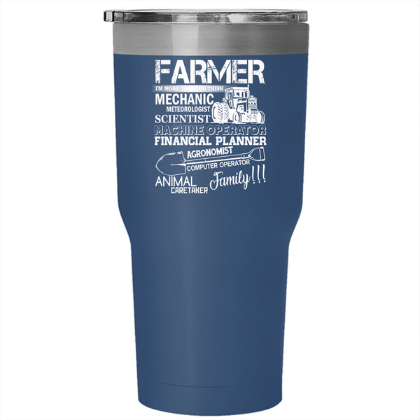 Farmer Tumbler 30 oz Stainless Steel, Best Gift For Famers Travel Mug