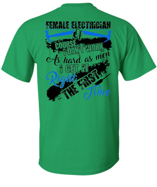 Female Electrician Of Course T Shirt, I Love Electrician T Shirt