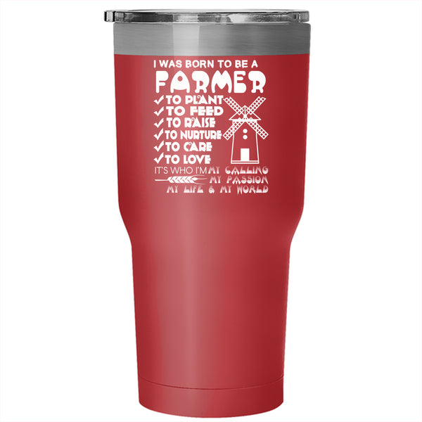 I was Born To Be A Farmer Tumbler 30 oz Stainless Steel, I'm My Life Travel Mug