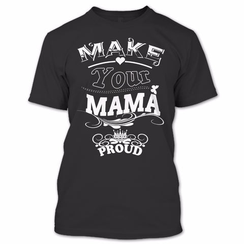 A black t-shirt with the shopify logo