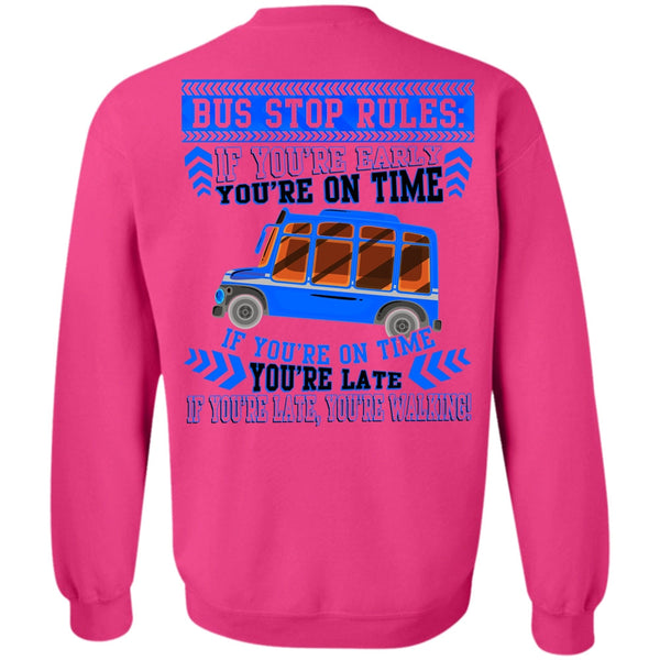 I Love Bus T Shirt, Bus Stop Rules Sweatshirt