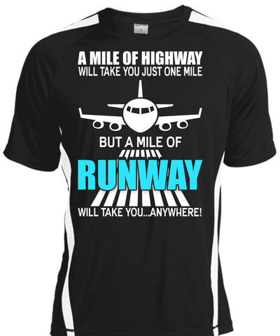 A black t-shirt with the shopify logo