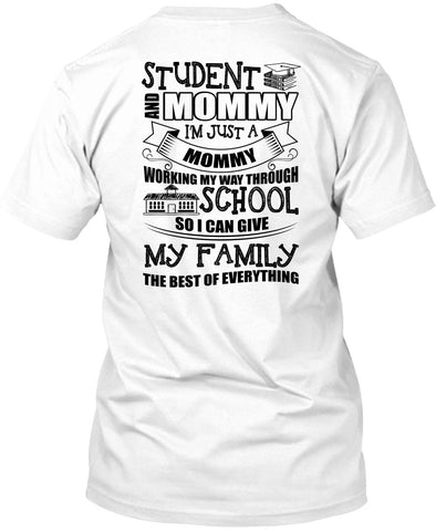 A black t-shirt with the shopify logo