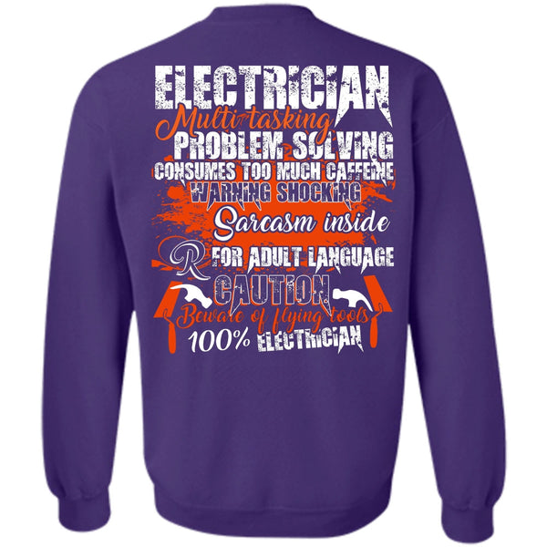 Flying Tools 100% Electrician T Shirt, I Love Electrician Sweatshirt