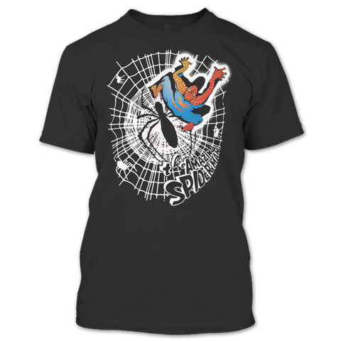 A black t-shirt with the shopify logo