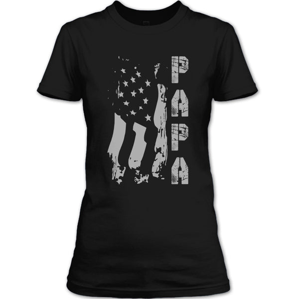 A black t-shirt with the shopify logo