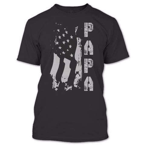 A black t-shirt with the shopify logo