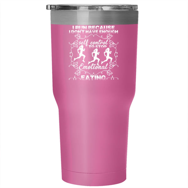 I Run Tumbler 30 oz Stainless Steel, Awesome Gift For Runners Travel Mug