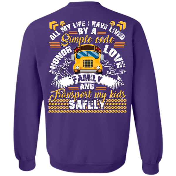 I Love Bus T Shirt, Transport My Kids Safely Sweatshirt