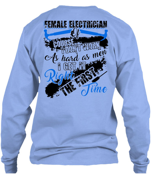 Female Electrician Of Course T Shirt, I Love Electrician T Shirt