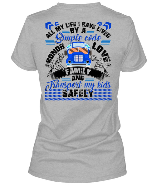 God My Family T Shirt, Transport My Kids Safely T Shirt