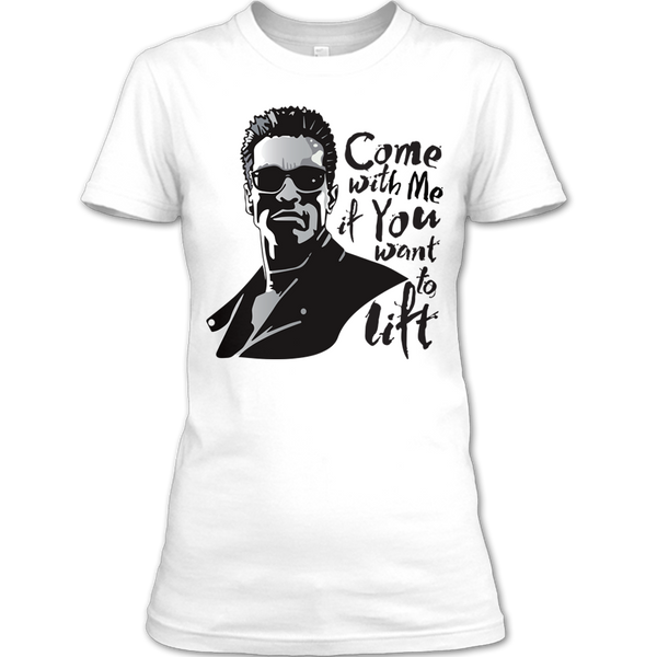 A black t-shirt with the shopify logo