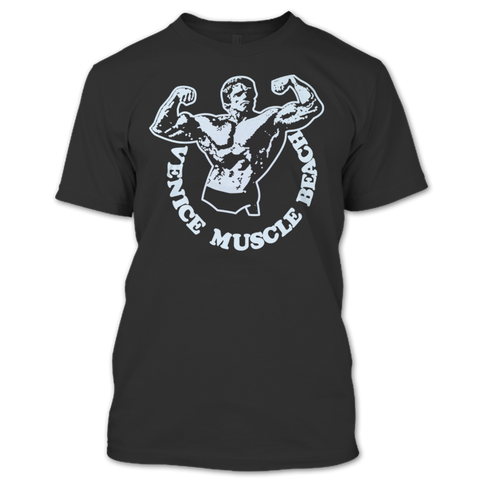 A black t-shirt with the shopify logo