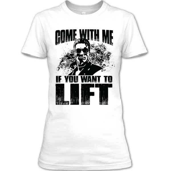 A black t-shirt with the shopify logo