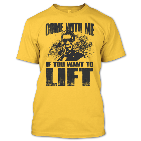 A black t-shirt with the shopify logo