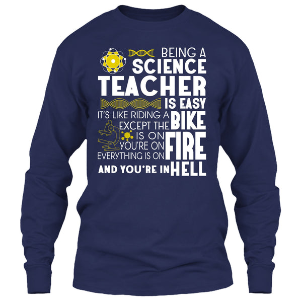 Being A Science Teacher T Shirt, It’s Like Riding A Bike T Shirt