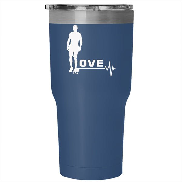 I Love Surfing Tumbler 30 oz Stainless Steel, Gift For Surfer Travel Mug