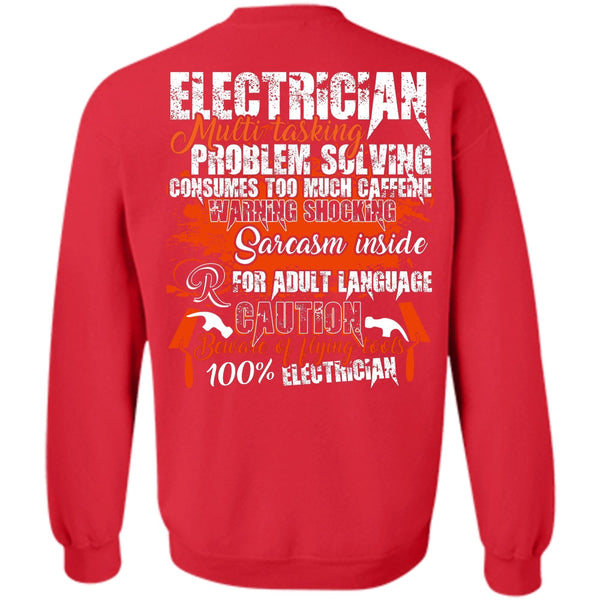 Flying Tools 100% Electrician T Shirt, I Love Electrician Sweatshirt