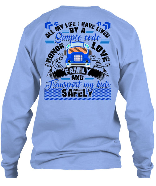 God My Family T Shirt, Transport My Kids Safely T Shirt