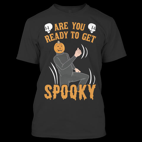A black t-shirt with the shopify logo