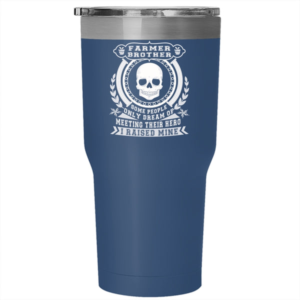 Farmer Brother Tumbler 30 oz Stainless Steel, Cool Gift For Farmer Brother Travel Mug