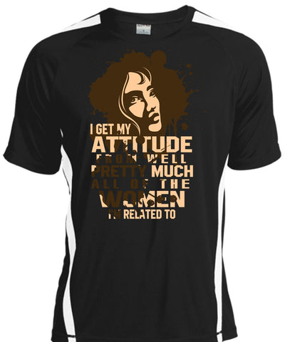 A black t-shirt with the shopify logo