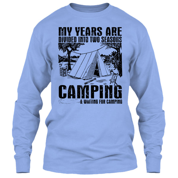 Two Seasons Camping T Shirt, Coolest Camper T Shirt