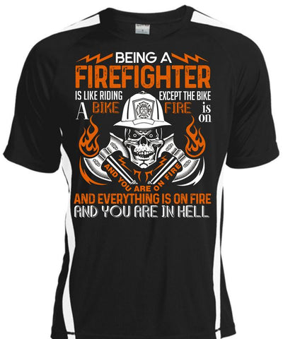 A black t-shirt with the shopify logo