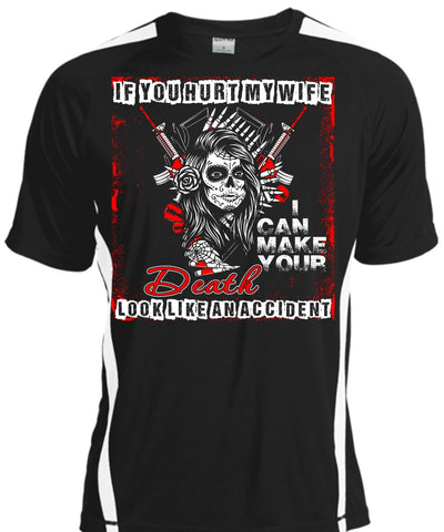 A black t-shirt with the shopify logo