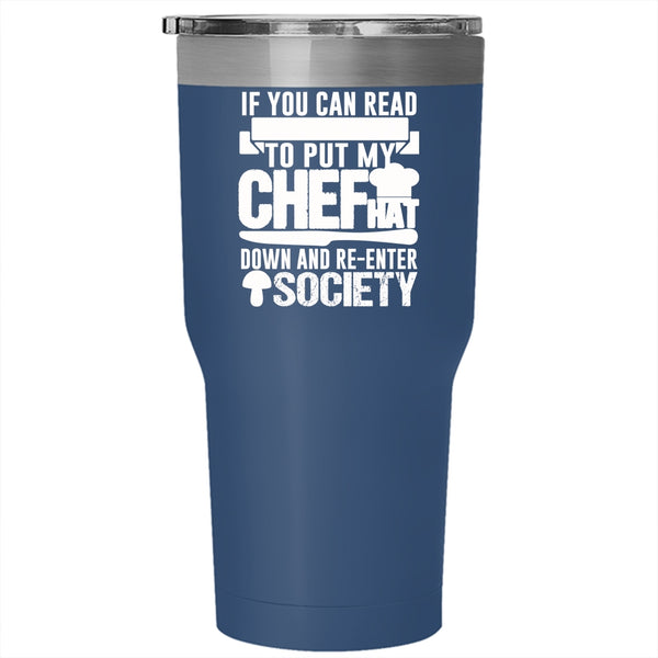 If You Can Read This I Was Forced To Put My Chef Tumbler 30 oz Stainless Steel, Awesome Chef Travel Mug