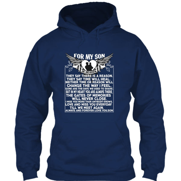 For My Son In Heaven T Shirt, Forever Love You Son T Shirt