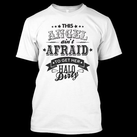 A black t-shirt with the shopify logo