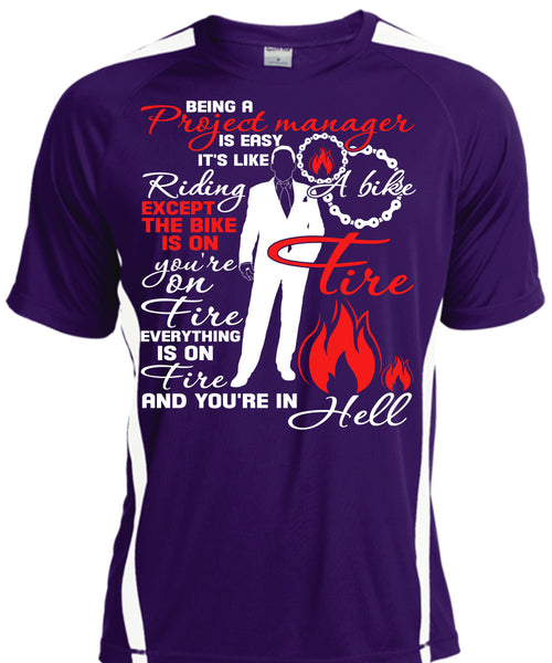 Being A Project Manager Is Easy T Shirt, It's Like Riding A Bike T Shirt, Cool Shirt
