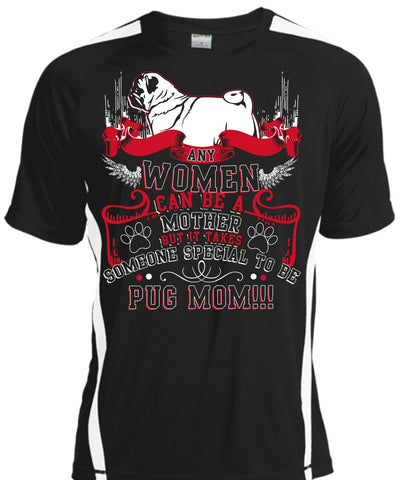 A black t-shirt with the shopify logo