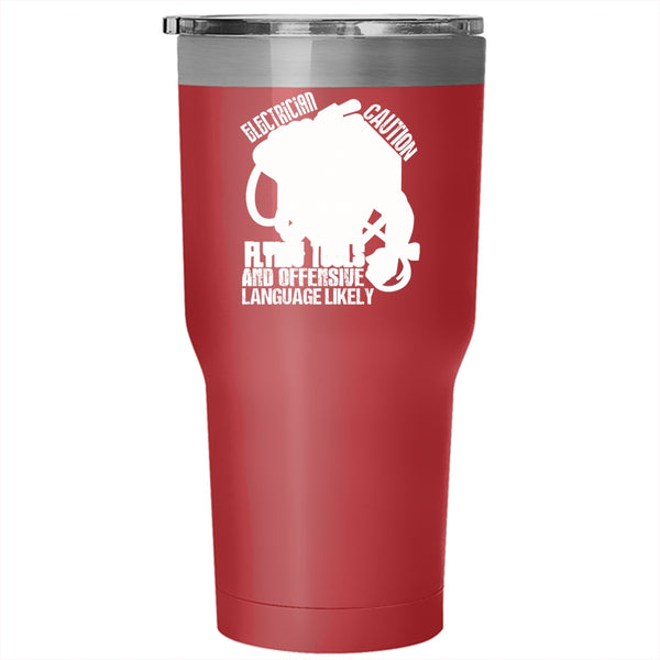 Electrician Tumbler 30 oz Stainless Steel, Best Gift For Electricians Travel Mug