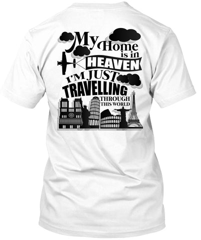 A black t-shirt with the shopify logo